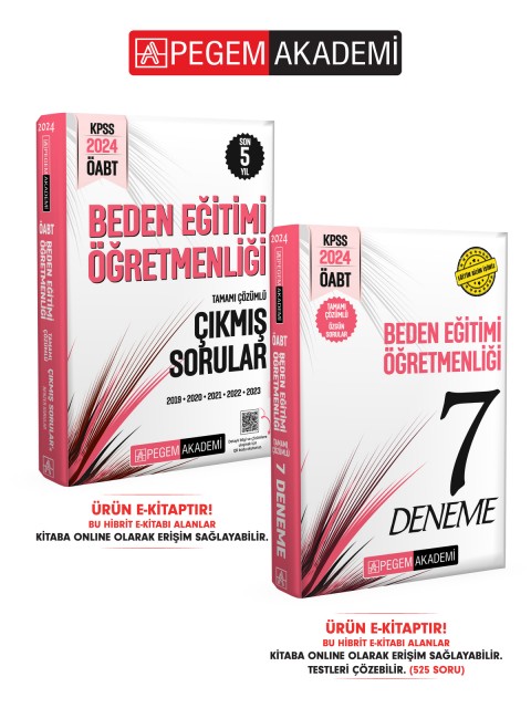 E-KİTAP 2024 KPSS ÖABT Beden Eğitimi Öğretmenliği Tamamı Çözümlü Deneme + Son 5 Yıl Çıkmış Sorular Seti (2 Kitap)