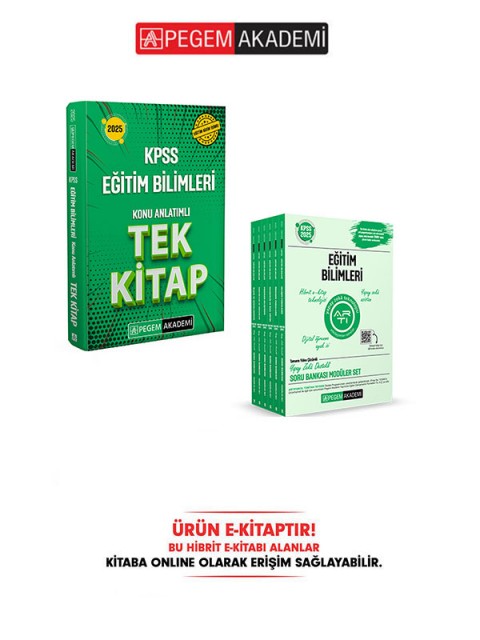 E-KİTAP 2025 KPSS Eğitim Bilimleri Konu Anlatımlı Tek Kitap + 2025 KPSS Eğitim Bilimleri Soru Bankası Modüler Set