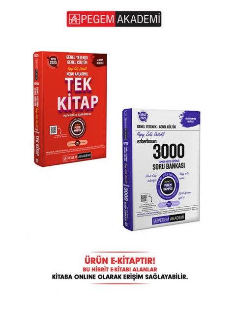 E-KİTAP 2025 KPSS Genel Yetenek Genel Kültür Konu Anlatımlı Tek Kitap + 2025 KPSS Genel Yetenek Genel Kültür Ezberbozan 3000 Soru Bankası