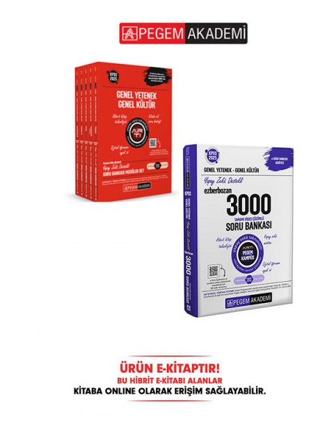 E-KİTAP 2025 KPSS Genel Yetenek Genel Kültür Soru Bankası Modüler Set + 2025 KPSS Genel Yetenek Genel Kültür Ezberbozan 3000 Soru Bankası
