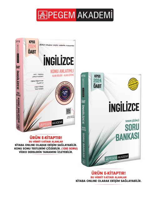 E-KİTAP KPSS ÖABT İngilizce Konu Anlatımı ve Soru Bankası Seti (2 Kitap)