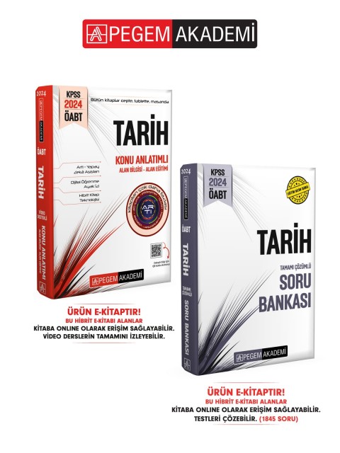 E-KİTAP KPSS ÖABT Tarih Konu Anlatımı ve Soru Bankası Seti (2 Kitap)