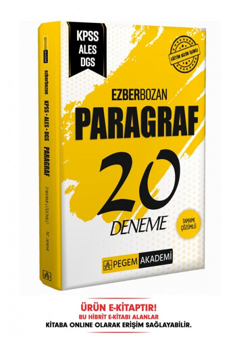 Ezberbozan KPSS ALES DGS Paragraf 20 Deneme E-Kitap