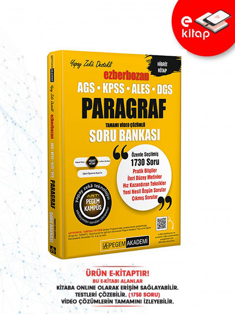 AGS-KPSS-ALES-DGS Ezberbozan Paragraf Tamamı Video Çözümlü E-Soru Bankası