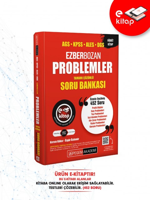Ezberbozan KPSS ALES DGS Problemler Tamamı Çözümlü Soru Bankası E-Kitap