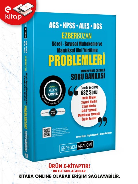 AGS-KPSS-ALES-DGS Ezberbozan Sözel Sayısal Muhakeme ve Mantıksal Akıl Yürütme Problemleri Tamamı Video Çözümlü E-Soru Bankası