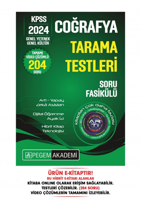 KPSS Coğrafya - Tarama Testleri Soru Fasikülü