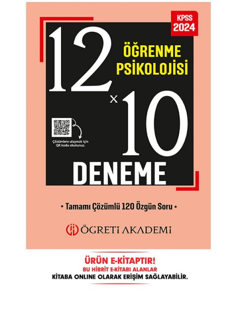 KPSS Eğitim Bilimleri 12x10 Öğrenme Psikolojisi Deneme E-Kitap