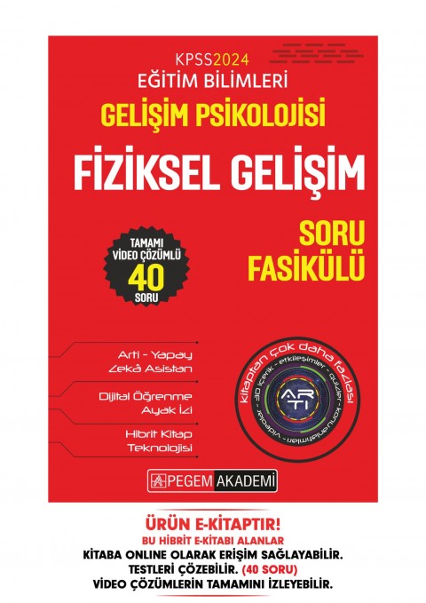 KPSS Eğitim Bilimleri Gelişim Psikolojisi - Fiziksel Gelişim Soru Fasikülü