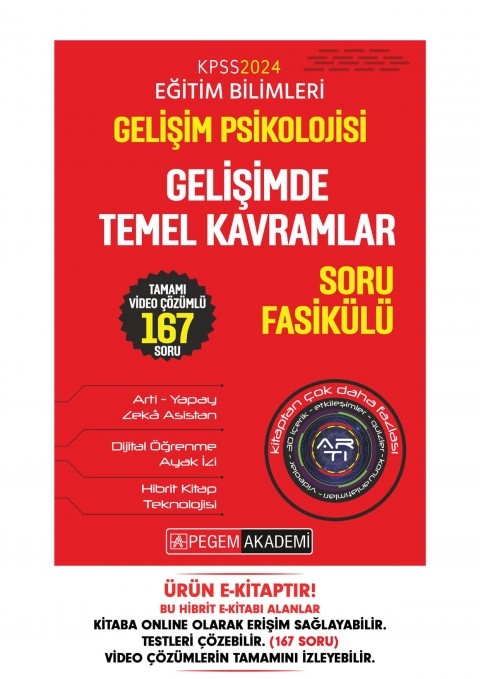 KPSS Eğitim Bilimleri Gelişim Psikolojisi - Gelişimde Temel Kavramlar Soru Fasikülü