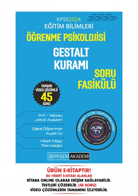 KPSS Eğitim Bilimleri Öğrenme Psikolojisi - Gestalt Kuramı Soru Fasikülü