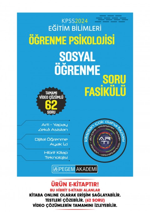 KPSS Eğitim Bilimleri Öğrenme Psikolojisi - Sosyal Öğrenme Soru Fasikülü