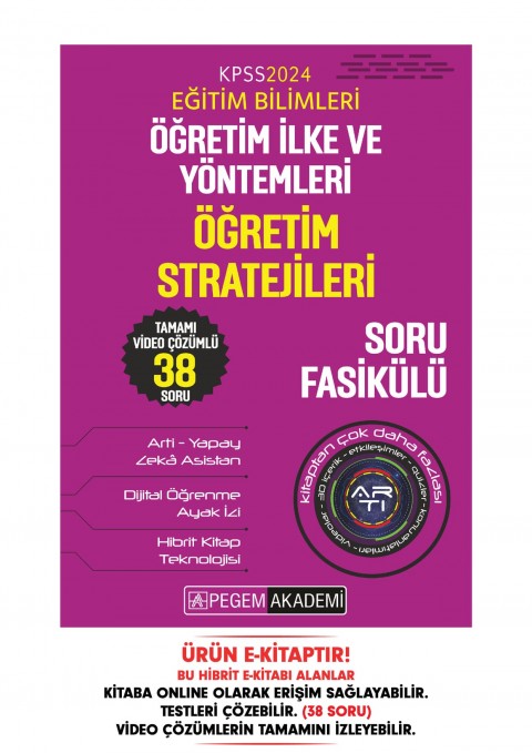 KPSS Eğitim Bilimleri Öğretim Yöntem ve Teknikleri  - Öğrenme Stratejileri Soru Fasikülü