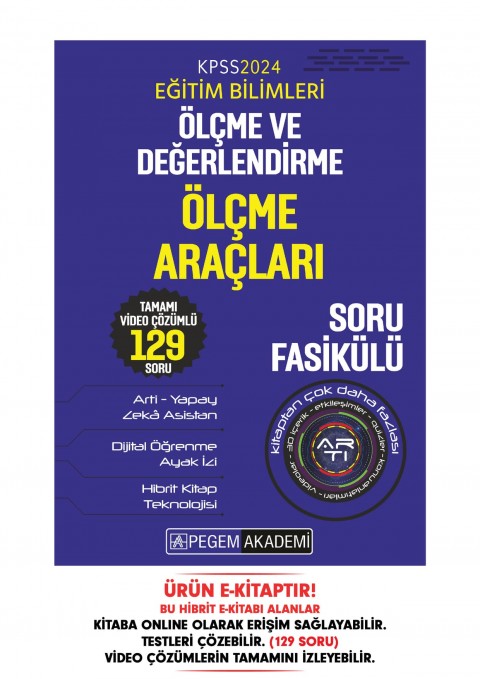 KPSS Eğitim Bilimleri Ölçme ve Değerlendirme - Ölçme Araçları Soru Fasikülü