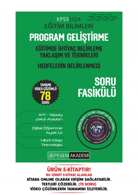 KPSS Eğitim Bilimleri Program Geliştirme - Eğitimde İhtiyaç Belirleme Yaklaşım ve Teknikleri - Hedef