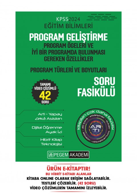 KPSS Eğitim Bilimleri Program Geliştirme - Program Ögeleri ve İyi Bir Programda Bulunması Gereken Öz