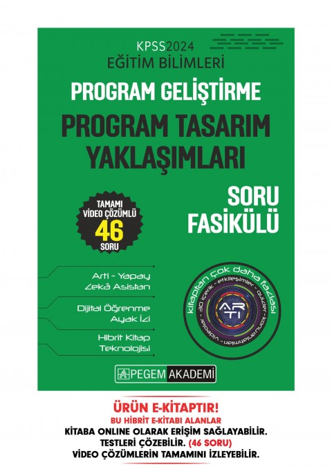 KPSS Eğitim Bilimleri Program Geliştirme - Program Tasarım Yaklaşımları Soru Fasikülü