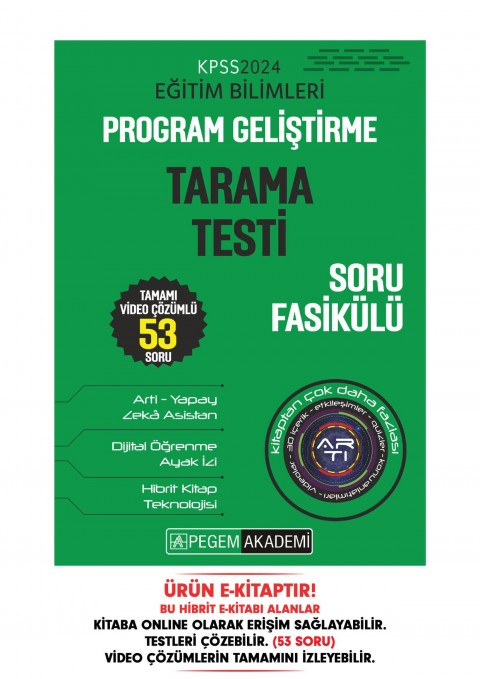 KPSS Eğitim Bilimleri Program Geliştirme - Tarama Testi Soru Fasikülü