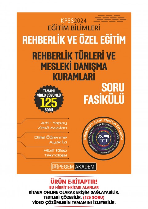 KPSS Eğitim Bilimleri Rehberlik ve Özel Eğitim - Rehberlik Türleri ve Mesleki Danışma Kuramları Soru