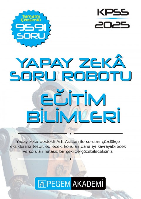 KPSS Eğitim Bilimleri Tamamı Çözümlü Tüm Dersler Soru Robotu