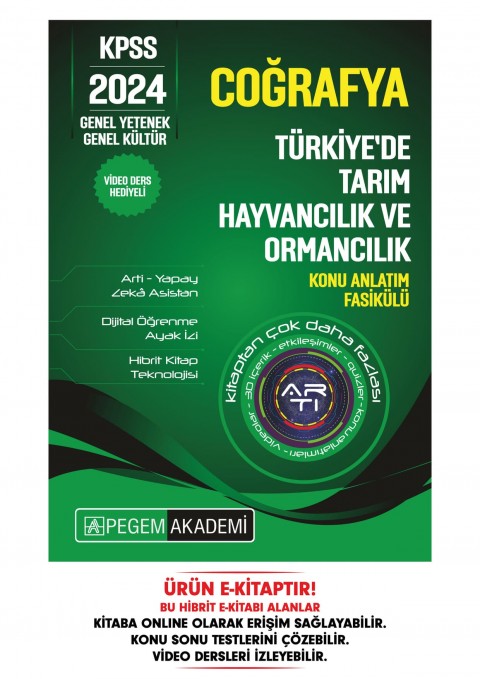KPSS Coğrafya - Türkiye'de Tarım - Hayvancılık ve Ormancılık Konu Fasikülü