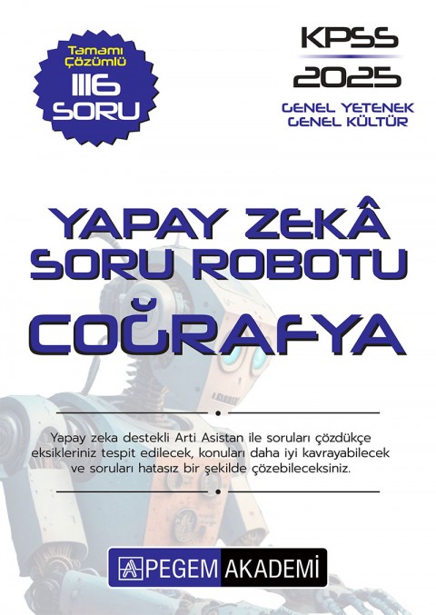 KPSS Genel Yetenek Genel Kültür Tamamı Çözümlü Coğrafya Soru Robotu