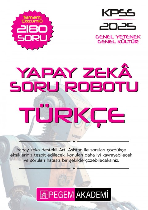 KPSS Genel Yetenek Genel Kültür Tamamı Çözümlü Türkçe Soru Robotu