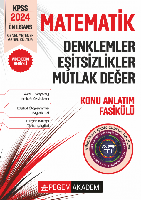 KPSS Ön Lisans Matematik - Denklemler-Eşitsizlikler-Mutlak Değer Konu Fasikülü