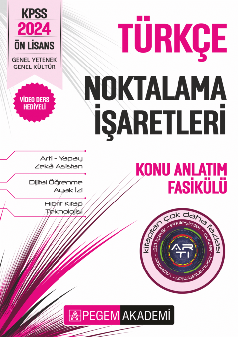KPSS Ön Lisans Türkçe - Noktalama İşaretleri Konu Fasikülü