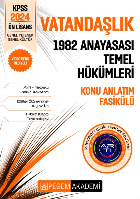 KPSS Ön Lisans Vatandaşlık - 1982 Anayasası Temel Hükümleri Konu Fasikülü