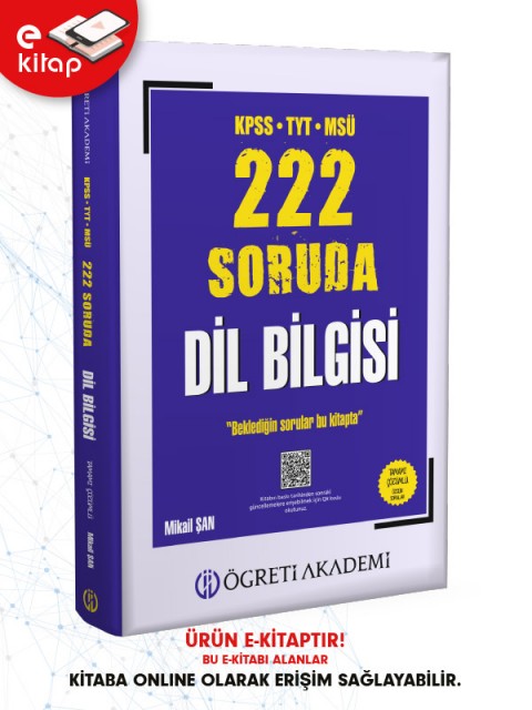 KPSS-TYT-MSÜ 222 Soruda Dil Bilgisi Tamamı Çözümlü Özgün Sorular E-Kitap