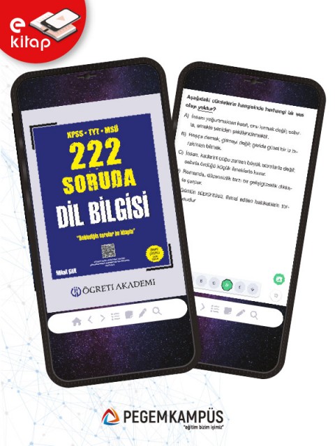 KPSS-TYT-MSÜ 222 Soruda Dil Bilgisi Tamamı Çözümlü Özgün Sorular E-Kitap