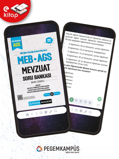 MEB-AGS Kim Korkar Mevzuat Anayasa-222 Sayılı İlköğretim ve Eğitim Kanunu-1739 Sayılı Millî Eğitim Temel Kanunu-7528 Sayılı Öğretmenlik Mesleği Kanunu Tamamı Çözümlü E-Soru Bankası
