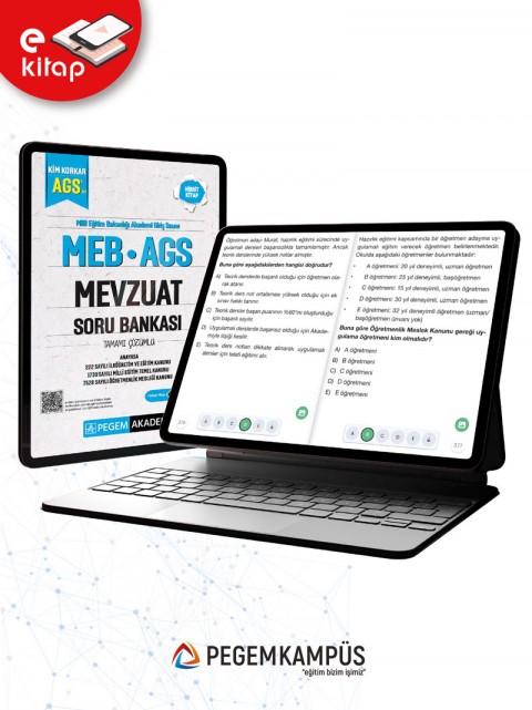 MEB-AGS Kim Korkar Mevzuat Anayasa-222 Sayılı İlköğretim ve Eğitim Kanunu-1739 Sayılı Millî Eğitim Temel Kanunu-7528 Sayılı Öğretmenlik Mesleği Kanunu Tamamı Çözümlü E-Soru Bankası