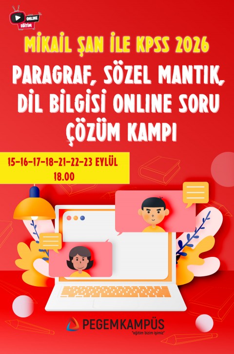 Mikail Şan ile KPSS 2026 Paragraf, Sözel Mantık, Dil Bilgisi Online Soru Çözüm Kampı
